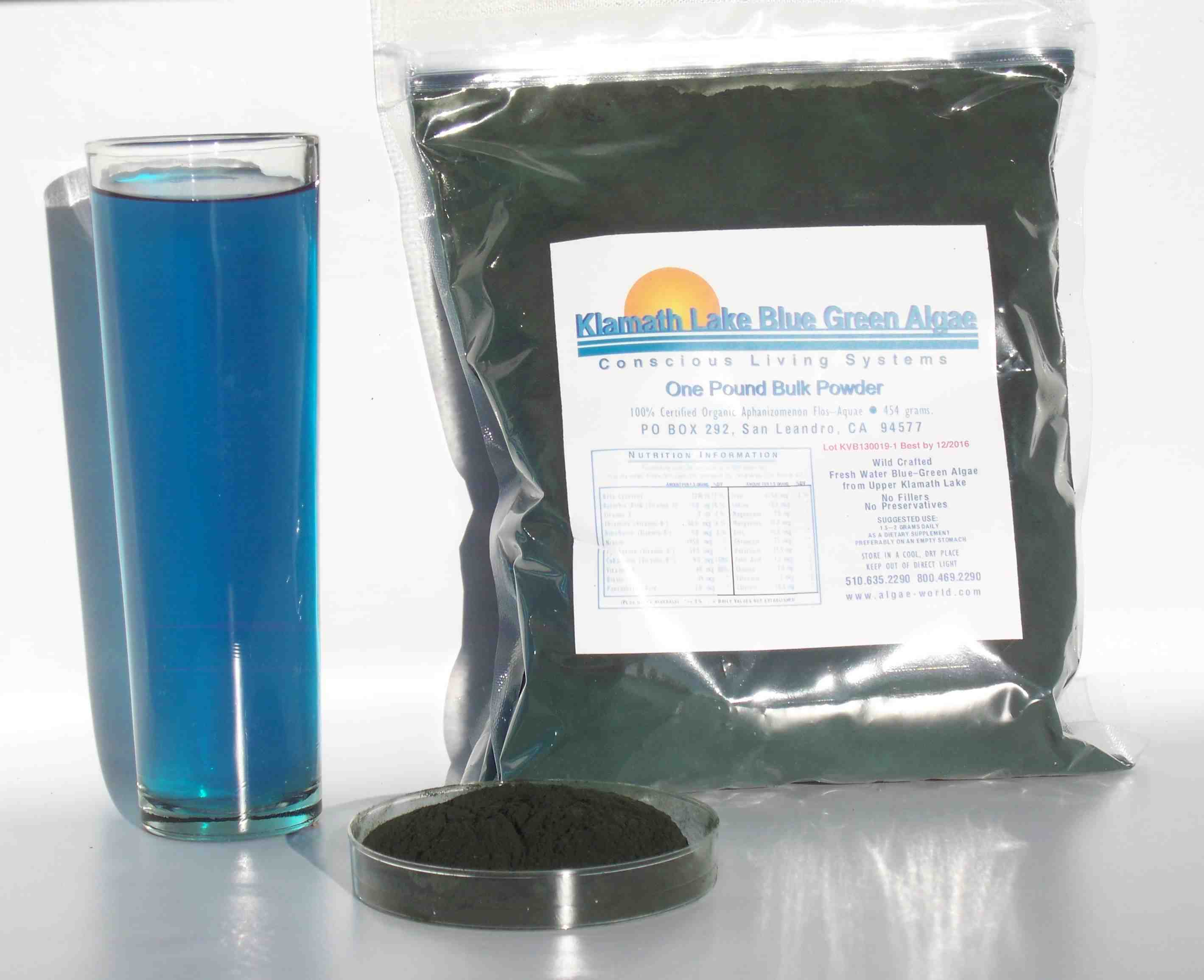 AFA Sample in water and powder