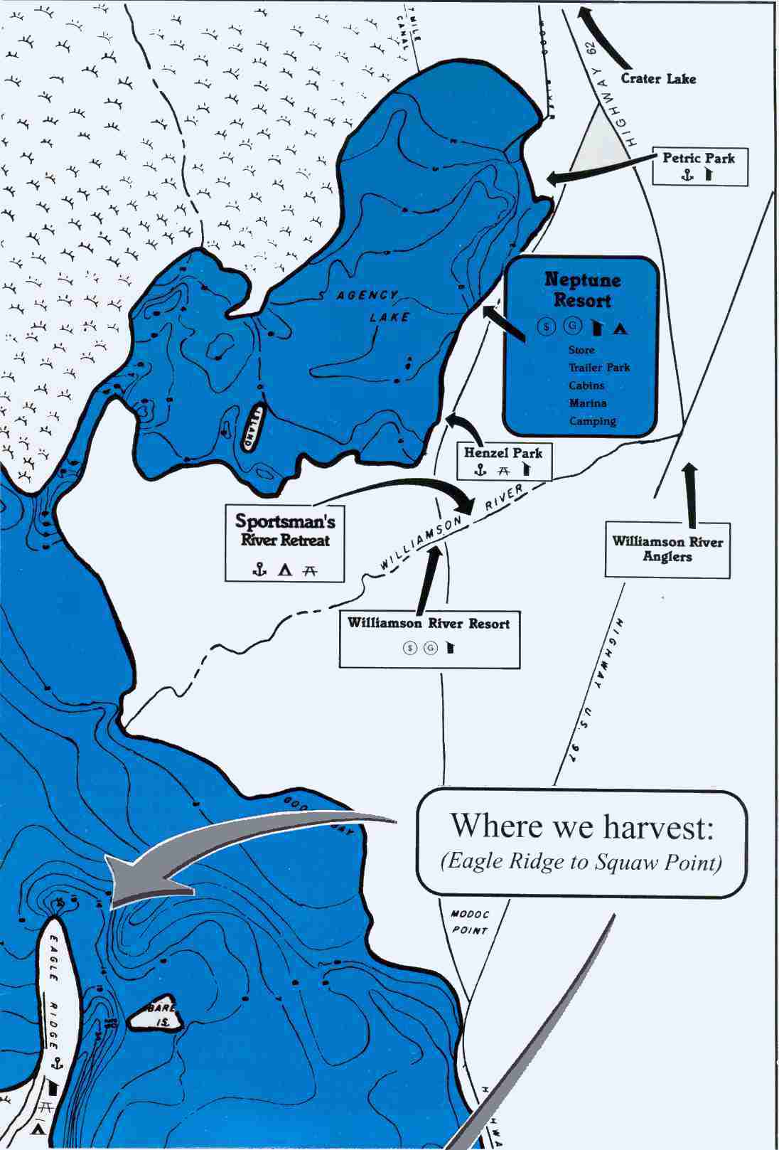 Klamath Lake Map section 2