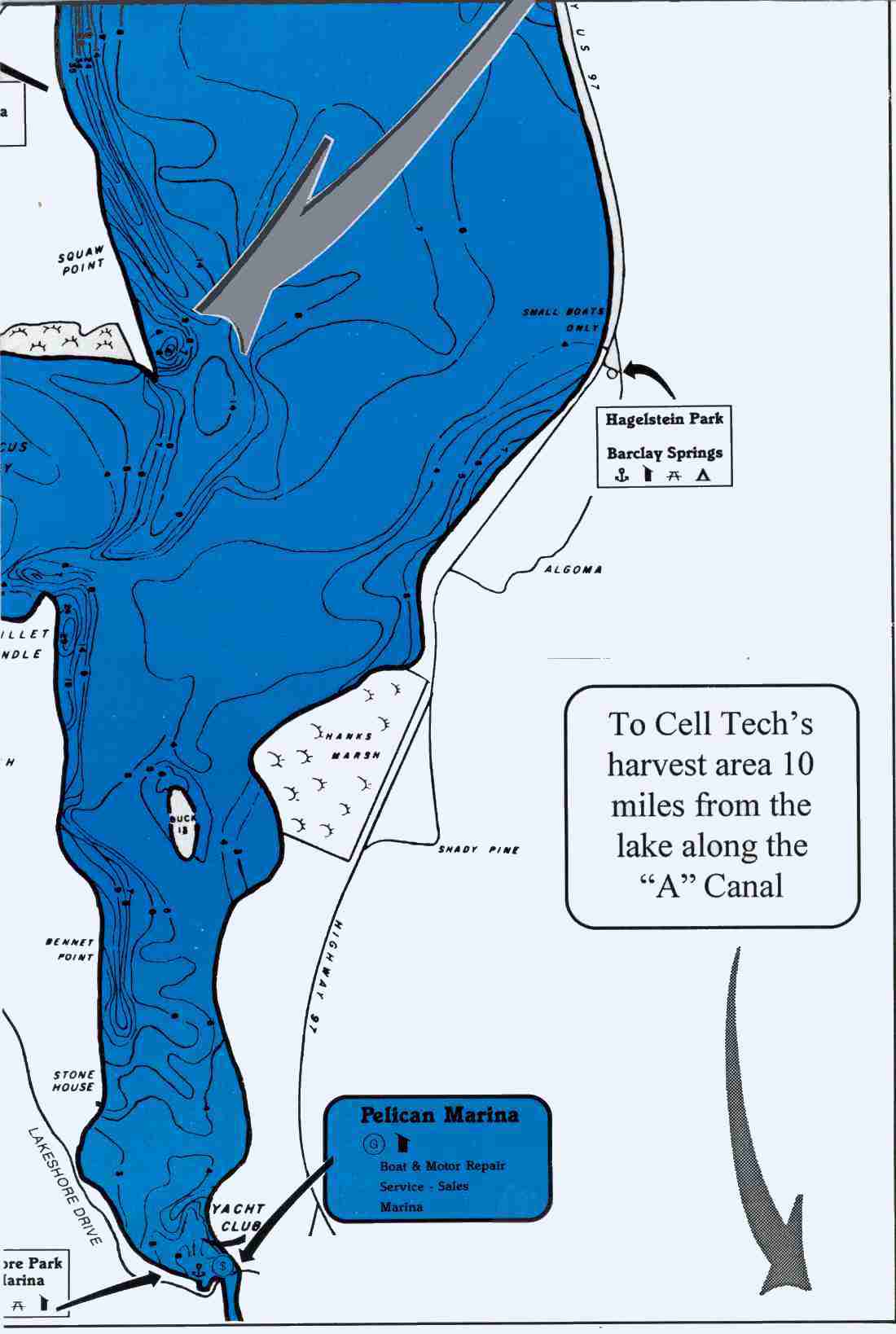 Klamath Lake Map section 4
